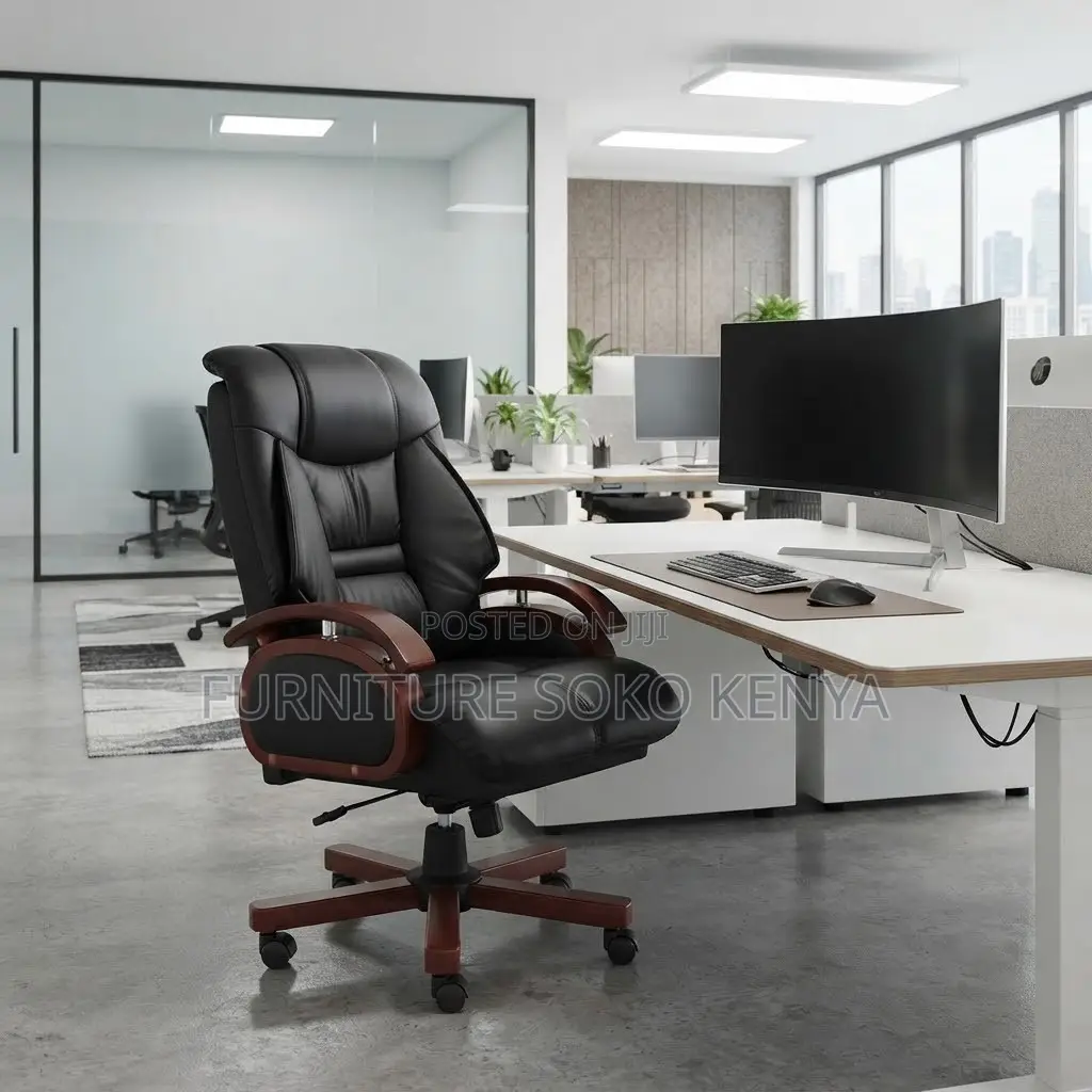 Heavy Cushioned Leather Chair | Executive High Backrest C.E.O Seats