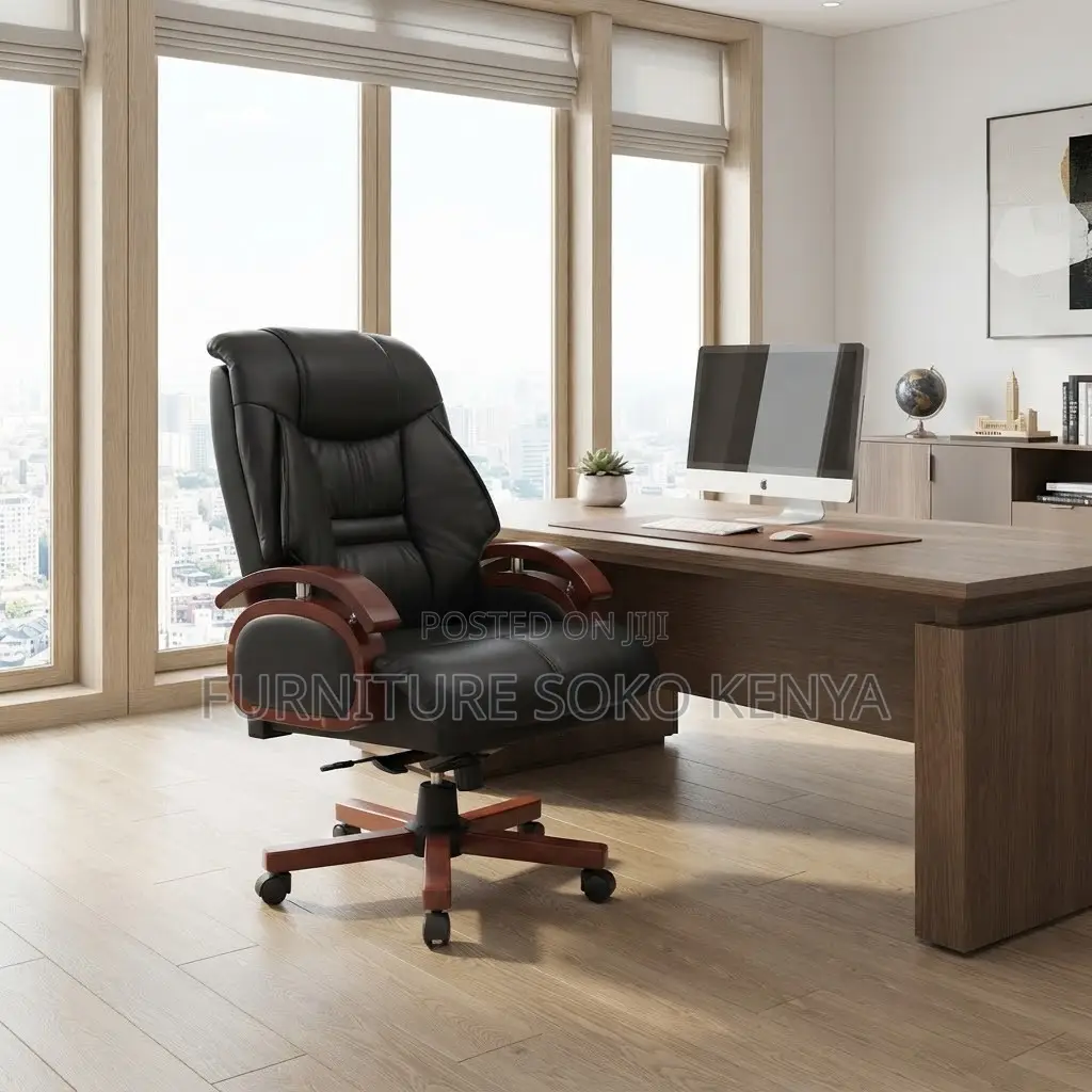 Heavy Cushioned Leather Chair | Executive High Backrest C.E.O Seats