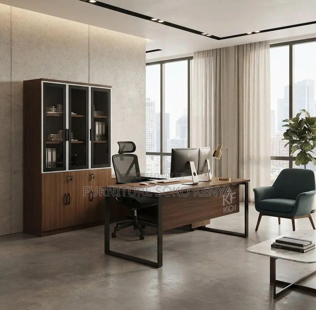 Office Storage Cabinet | Filing Lockable Brown Cabinet
