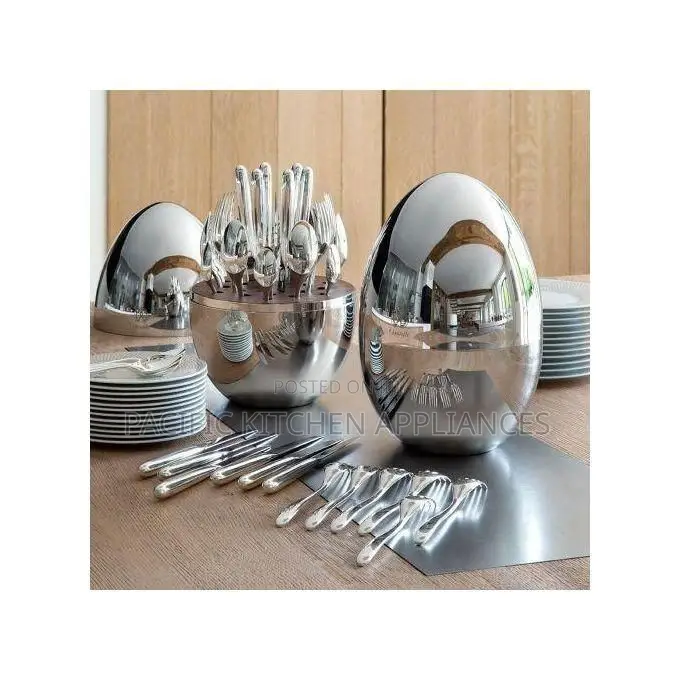 24pcs Egg-Shaped Cutlery Set