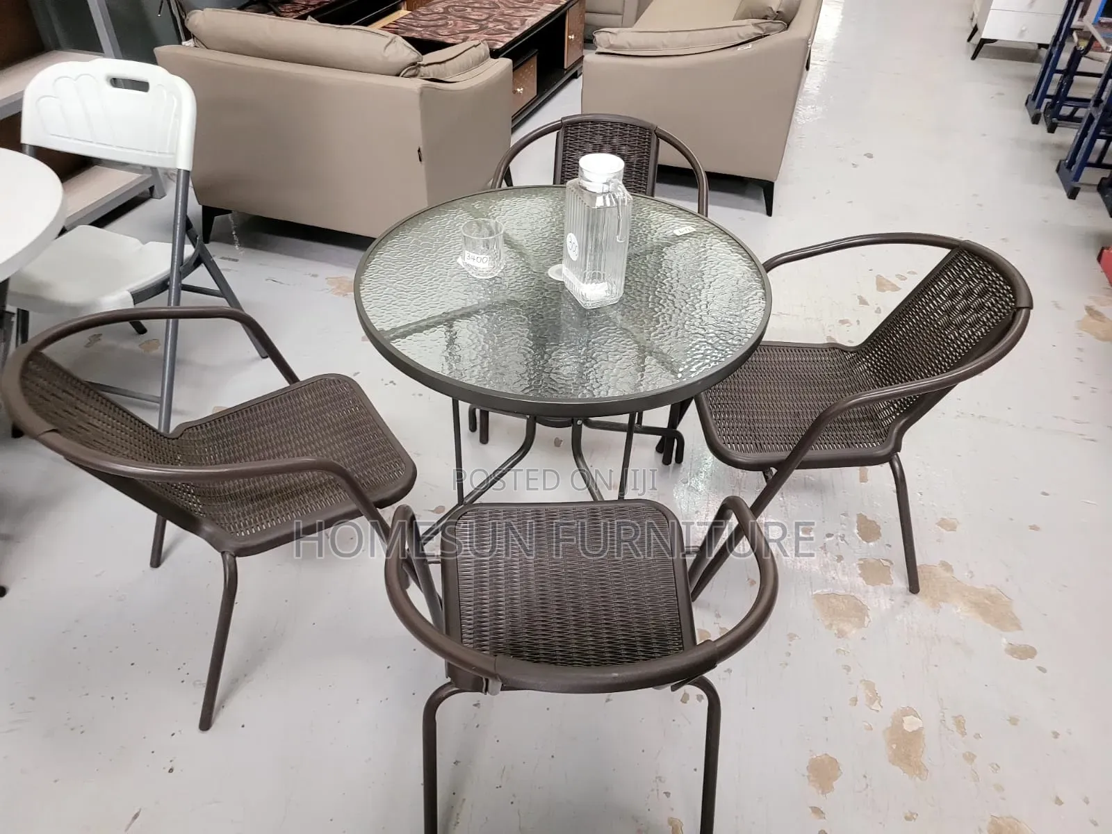4 Seater Rattan Outdoor Chair and Table