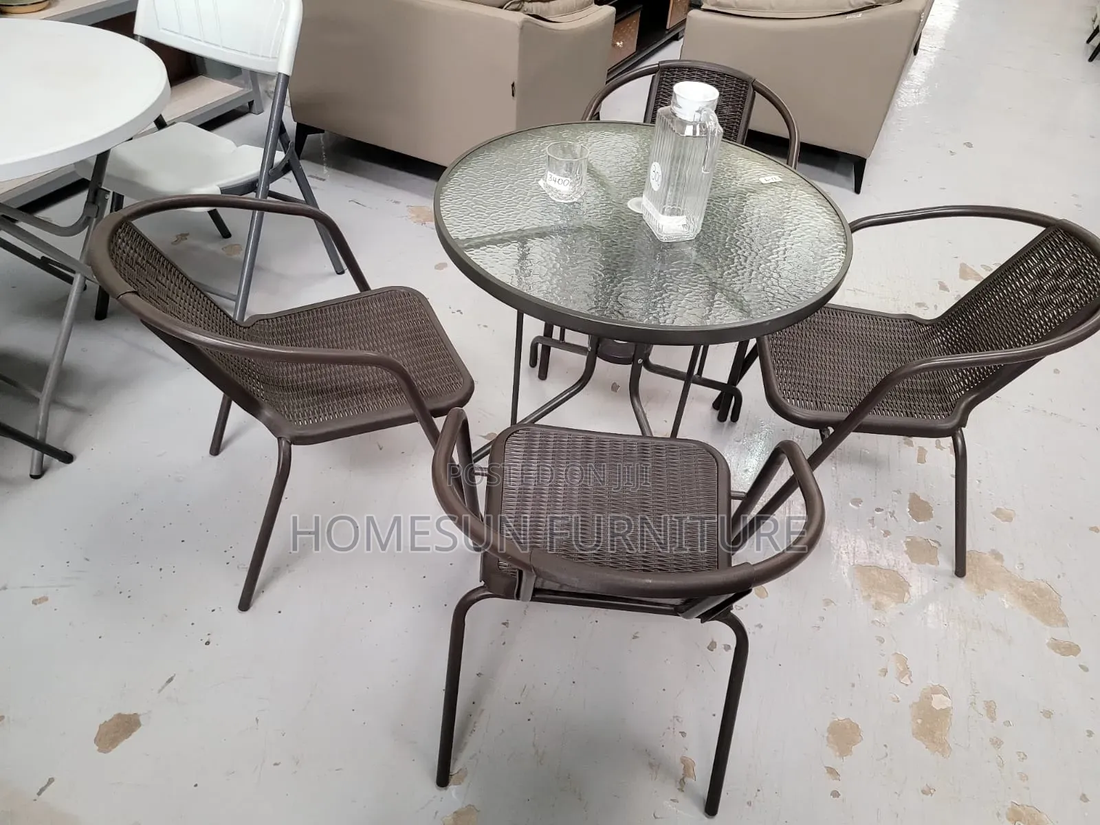 4 Seater Rattan Outdoor Chair and Table