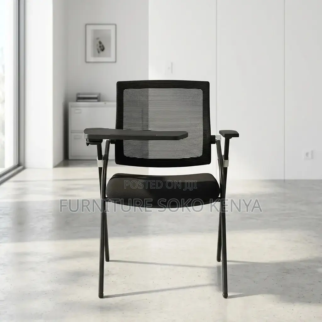 Schools Office Seats | Fabric Meeting Chair With Writing Pad