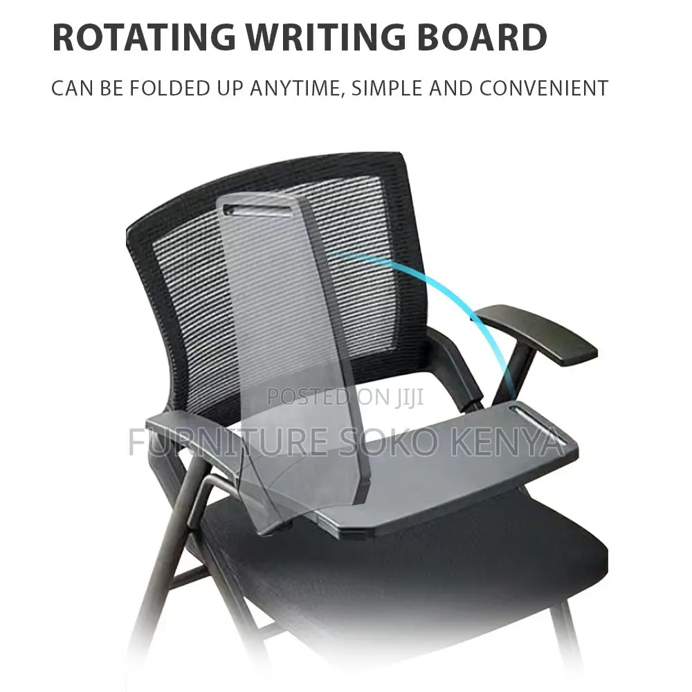 Schools Office Seats | Fabric Meeting Chair With Writing Pad