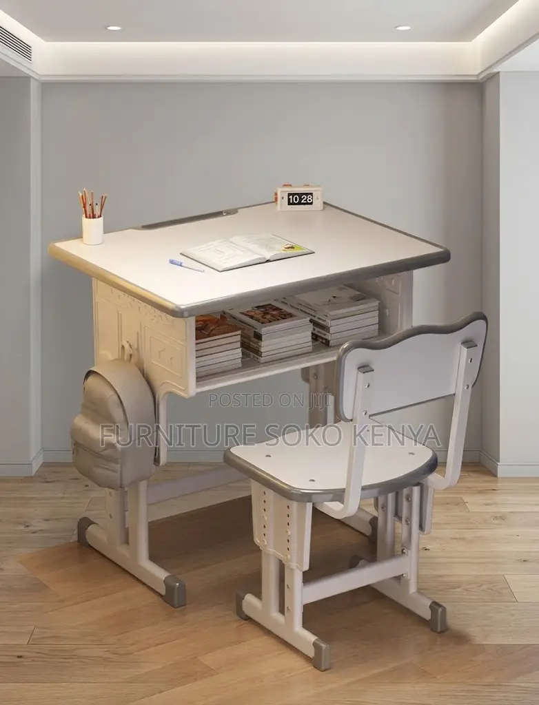 Ergonomic Desk Chair Set | Kids Modern Drawer Table and Seat