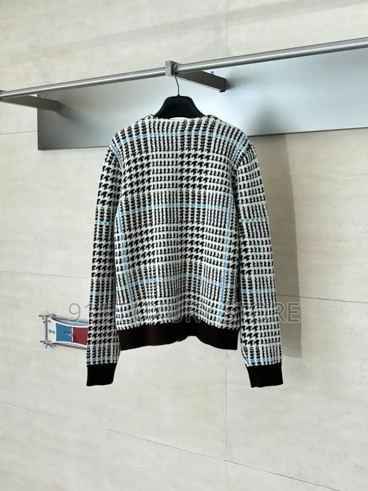 Louis Vuitton Textured Plaid Cardigan