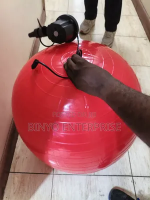 Red Yoga Ball+ Pump