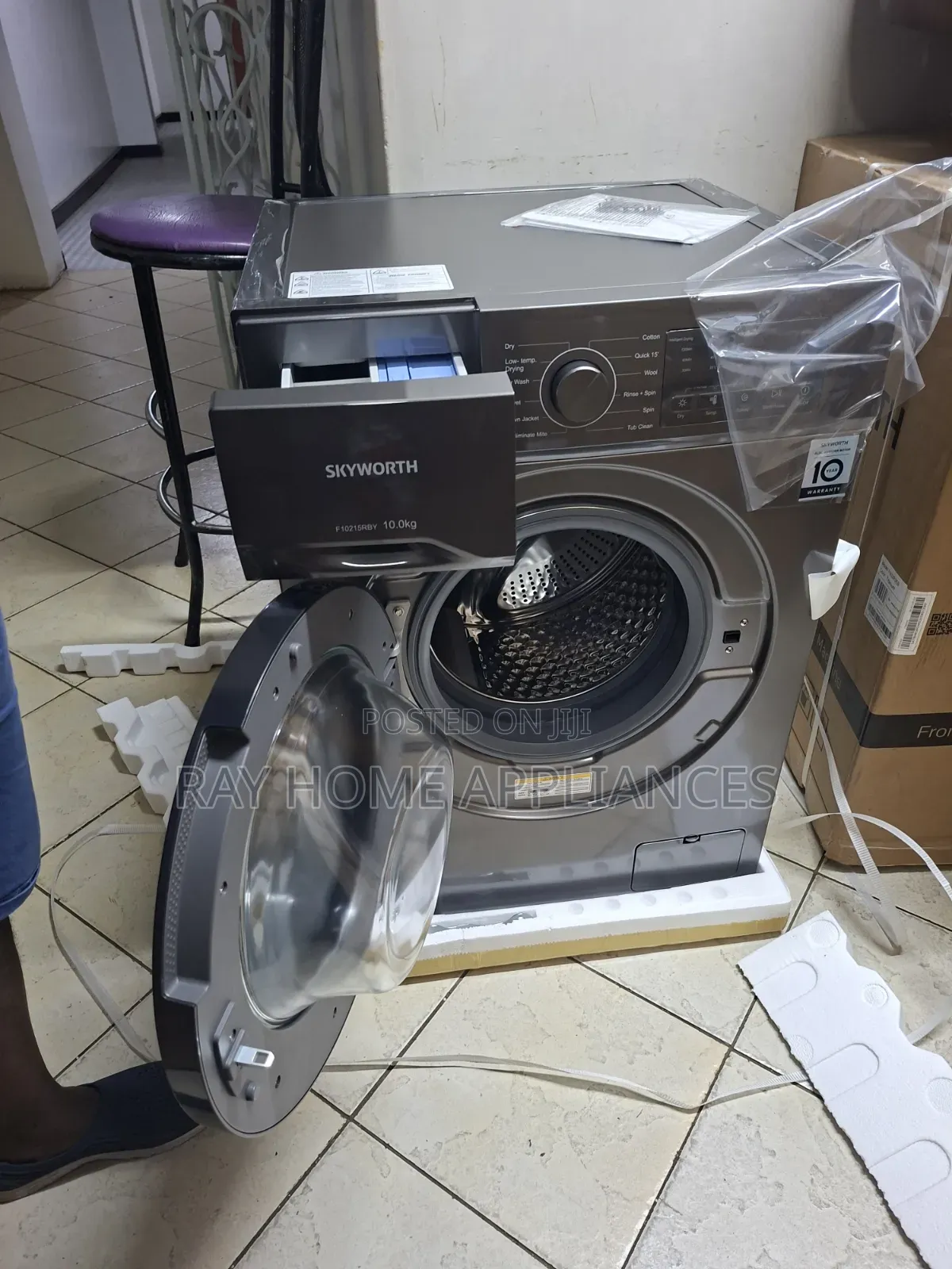10/7kgs Front Load Skyworth Washing Machine