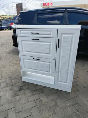 Modern White Wooden Shoe Rack Cabinet With Drawers and Storage Door –