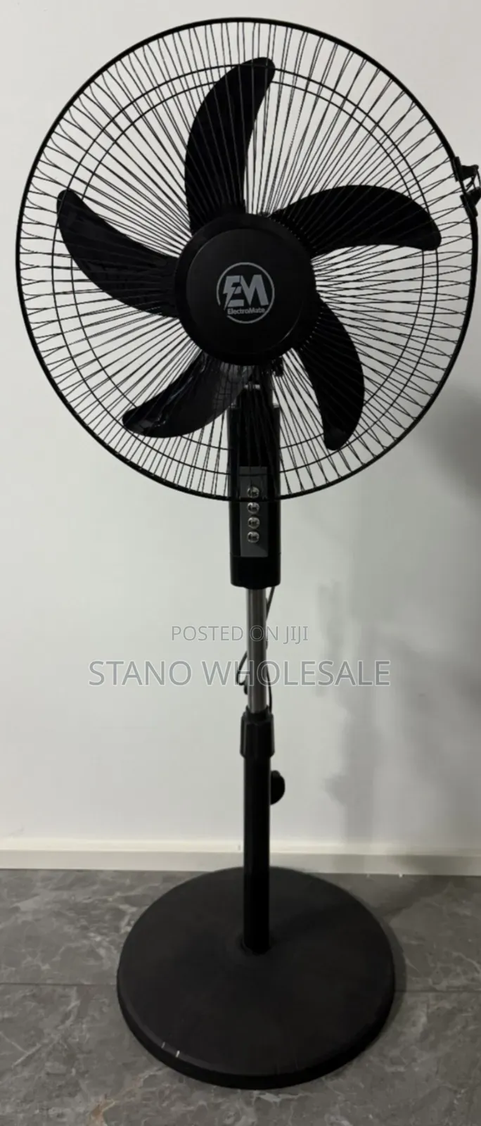 Em Black 18inch Standing Fan