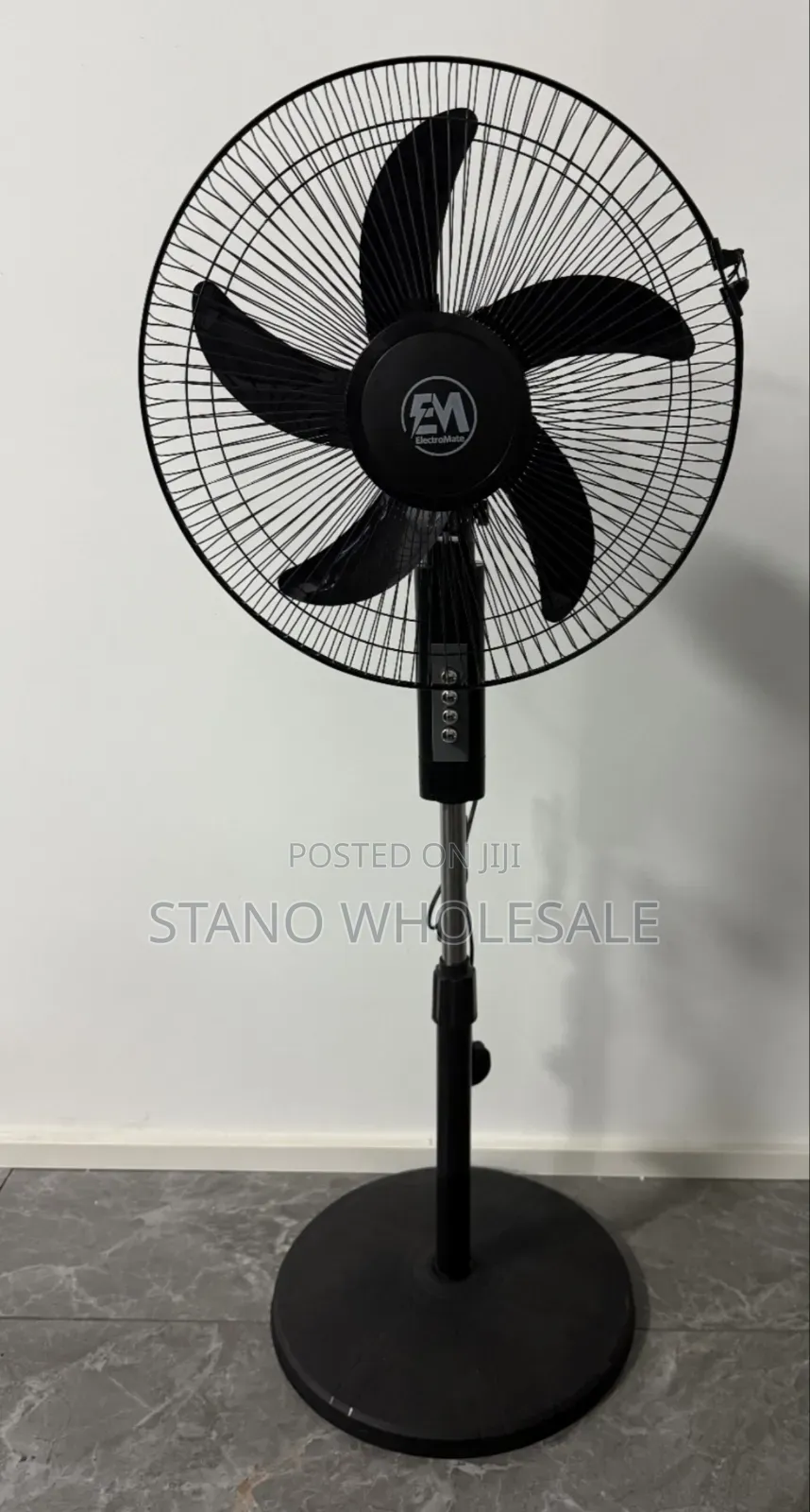 Em Black 18inch Standing Fan