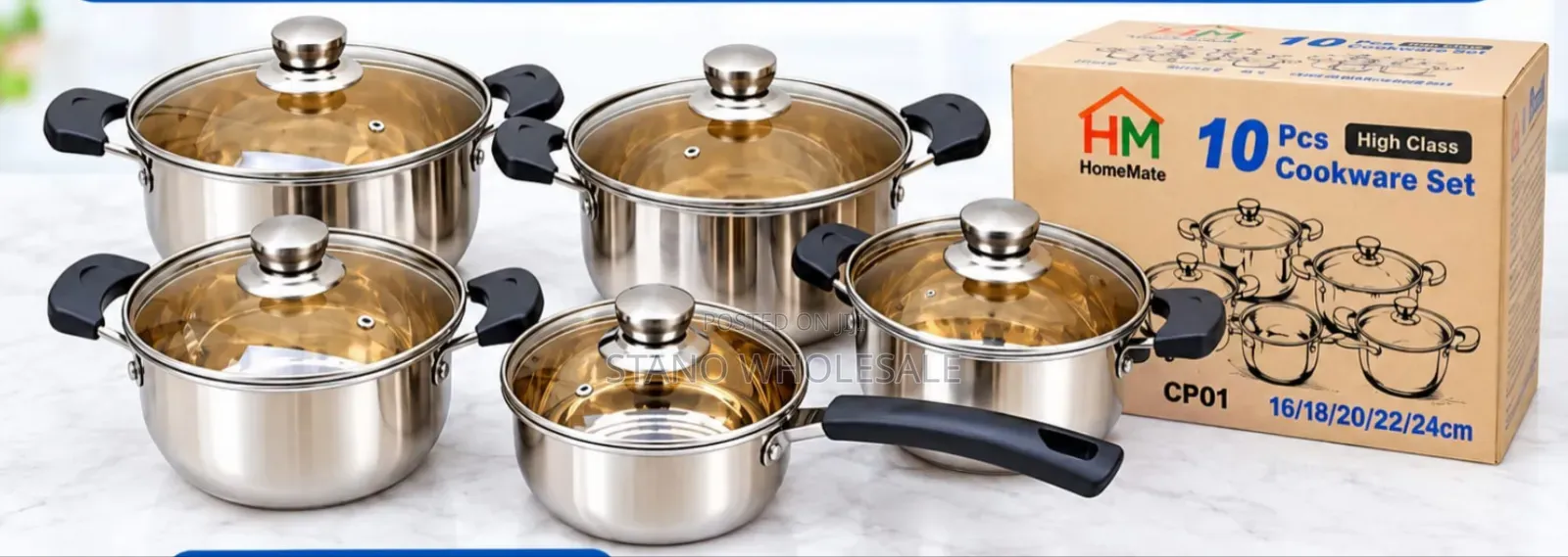 Hm 10pcs Cookware Set