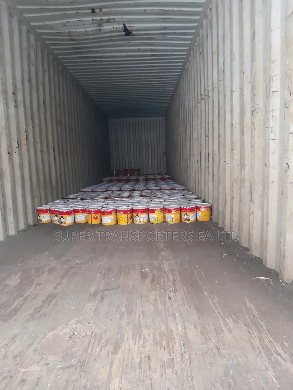 Delivering paint.Industrial Area- Nakasongola.Uganda.Barracks.
