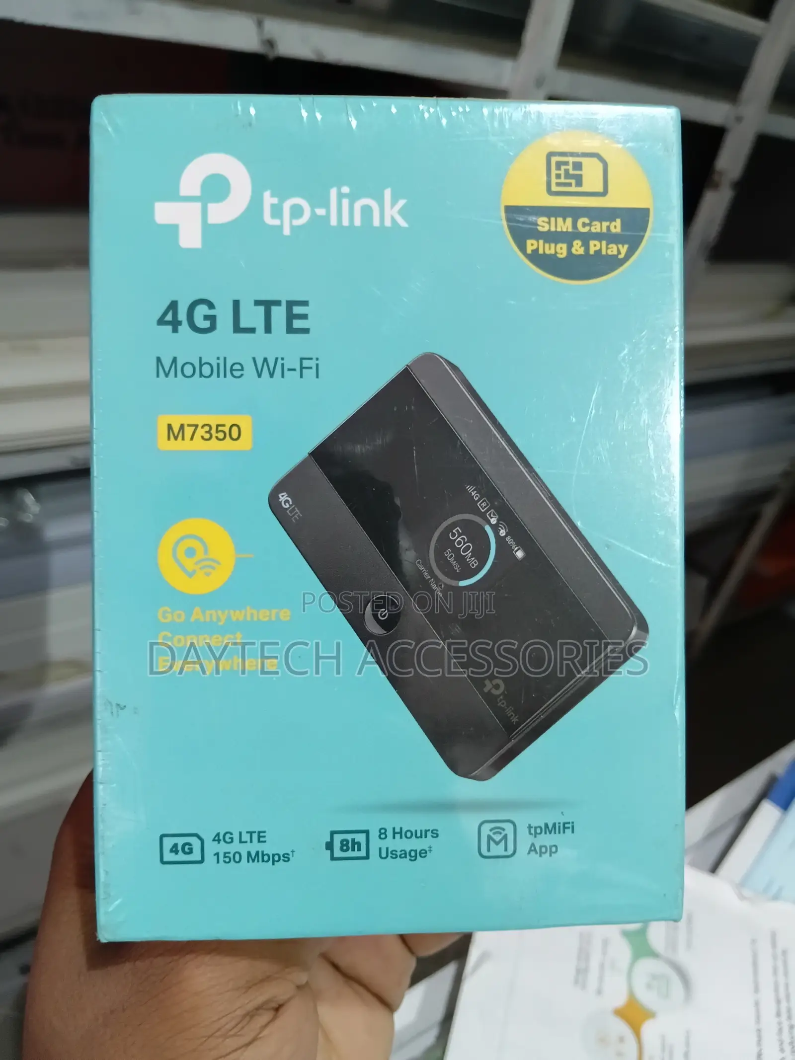 The TP-Link M7350 4G LTE Mobile MI-FI Router.