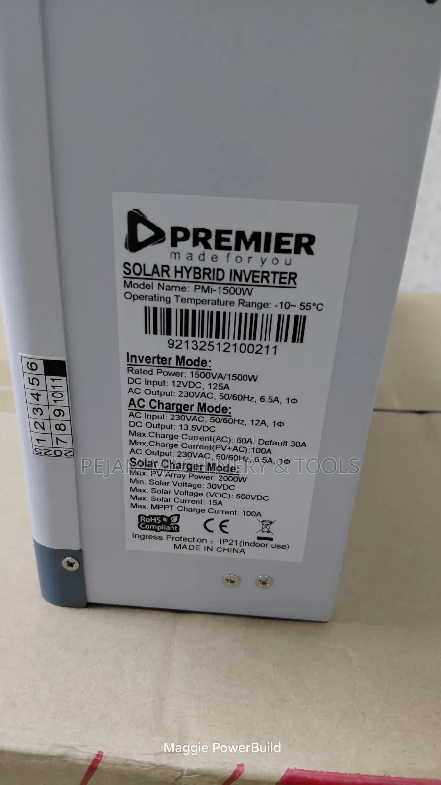 Premier 1.5kw/Kva 12V Hybrid Solar Inverter