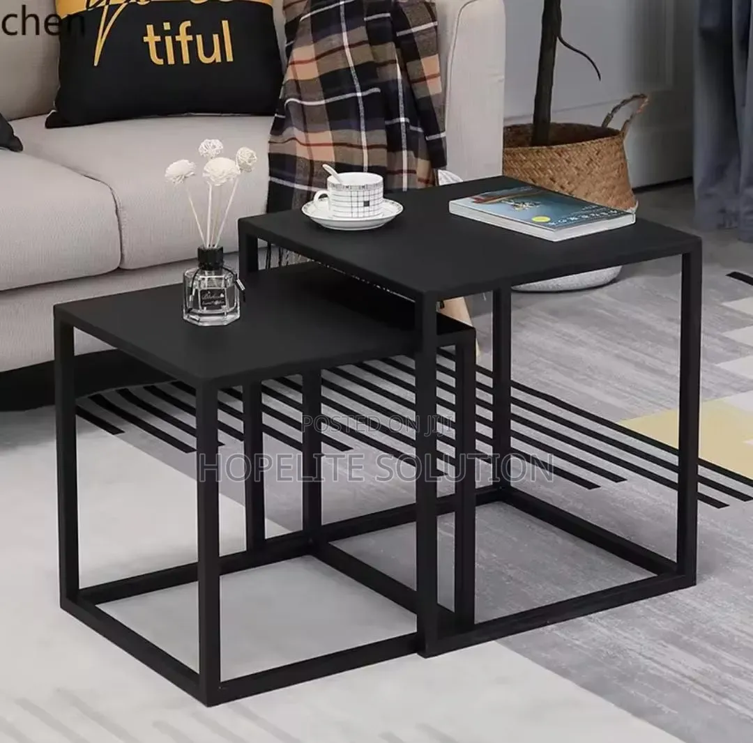 2 in 1 NORDIC METALLIC SIDE TABLE//bedside//desk Side