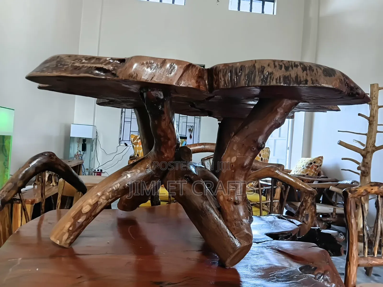 Rustic Natural Wood Coffee Table