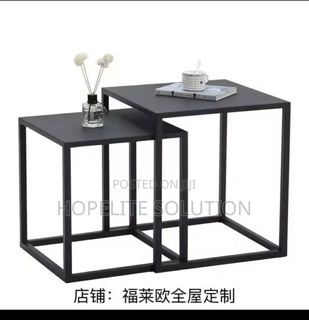 2 in 1 NORDIC METALLIC SIDE TABLE//bedside//desk Side