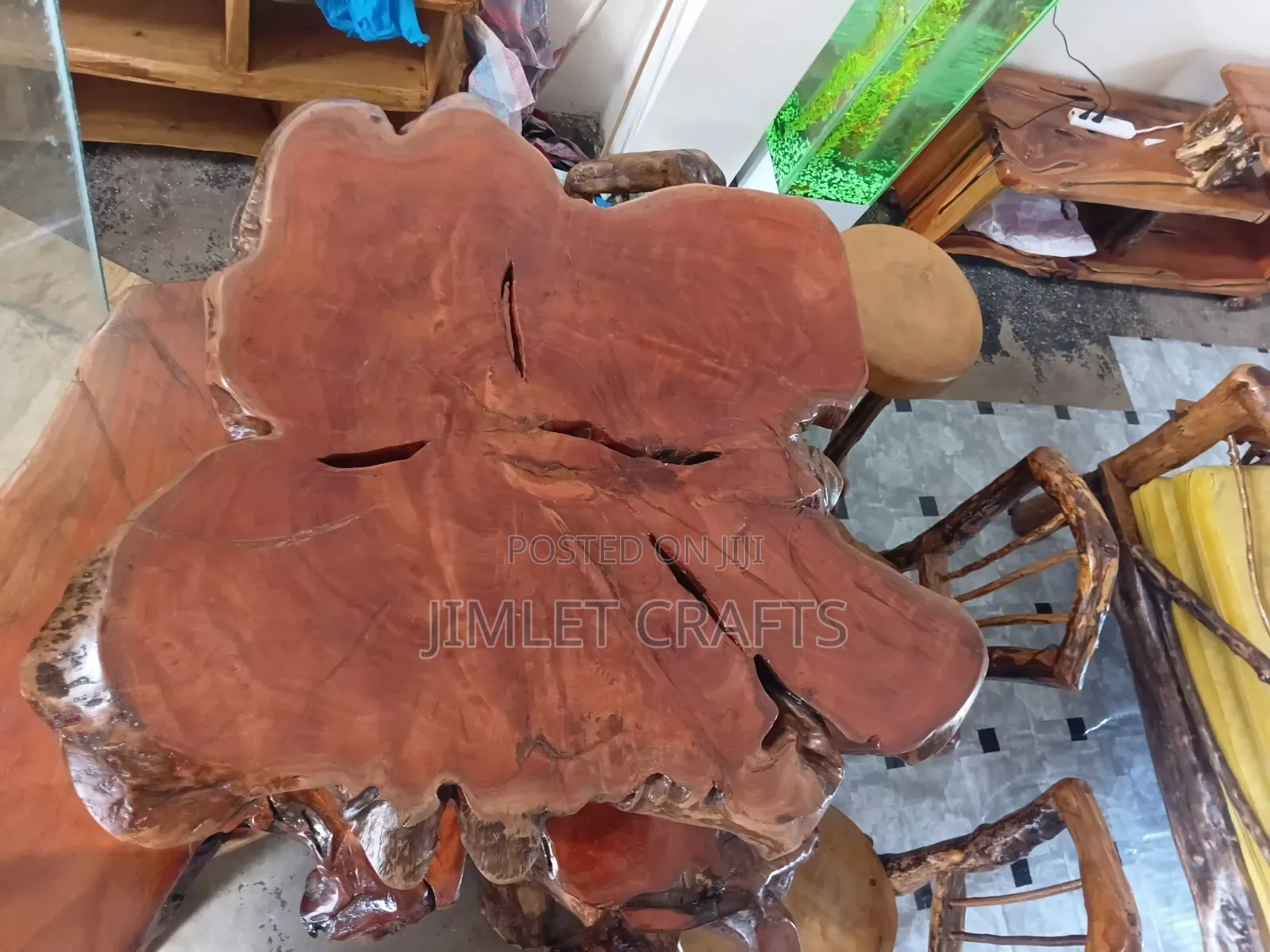 Rustic Natural Wood Coffee Table