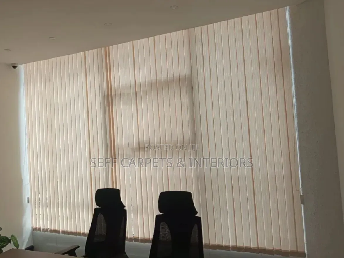 Cream, Green, Yellow White Fabrics forNairobi Office Vertical Blinds
