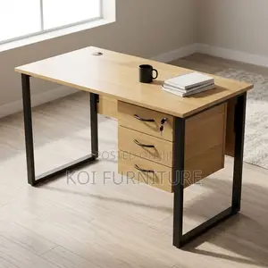 Home Office Desks | Modular Brown Desk With Drawer