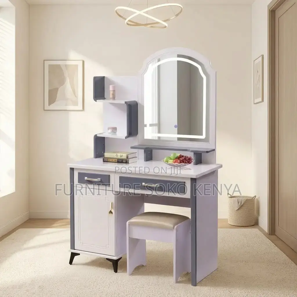 Dressing Vanity Set | White Dressing Room Table With a Seat