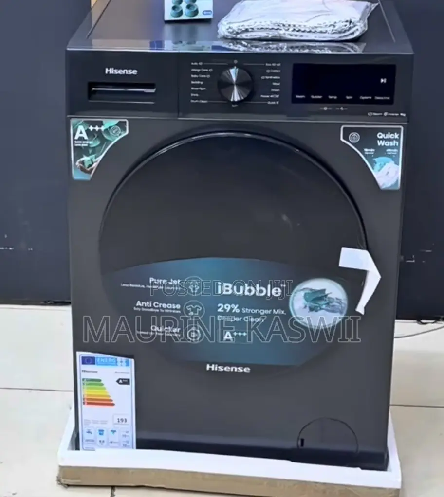 HISENSE WASHER 9Kg+Free Anti Vibration Pads