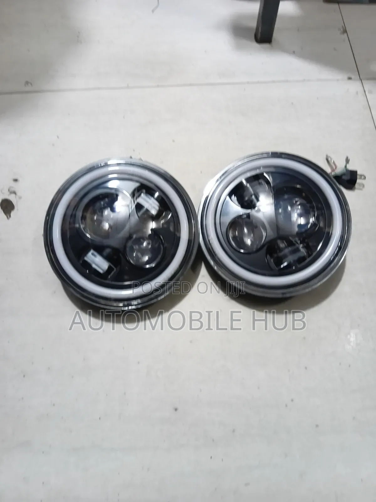7-Inch Round LED Jeep Fog Lights – Ultra-Bright DRL Halo Ring Pair