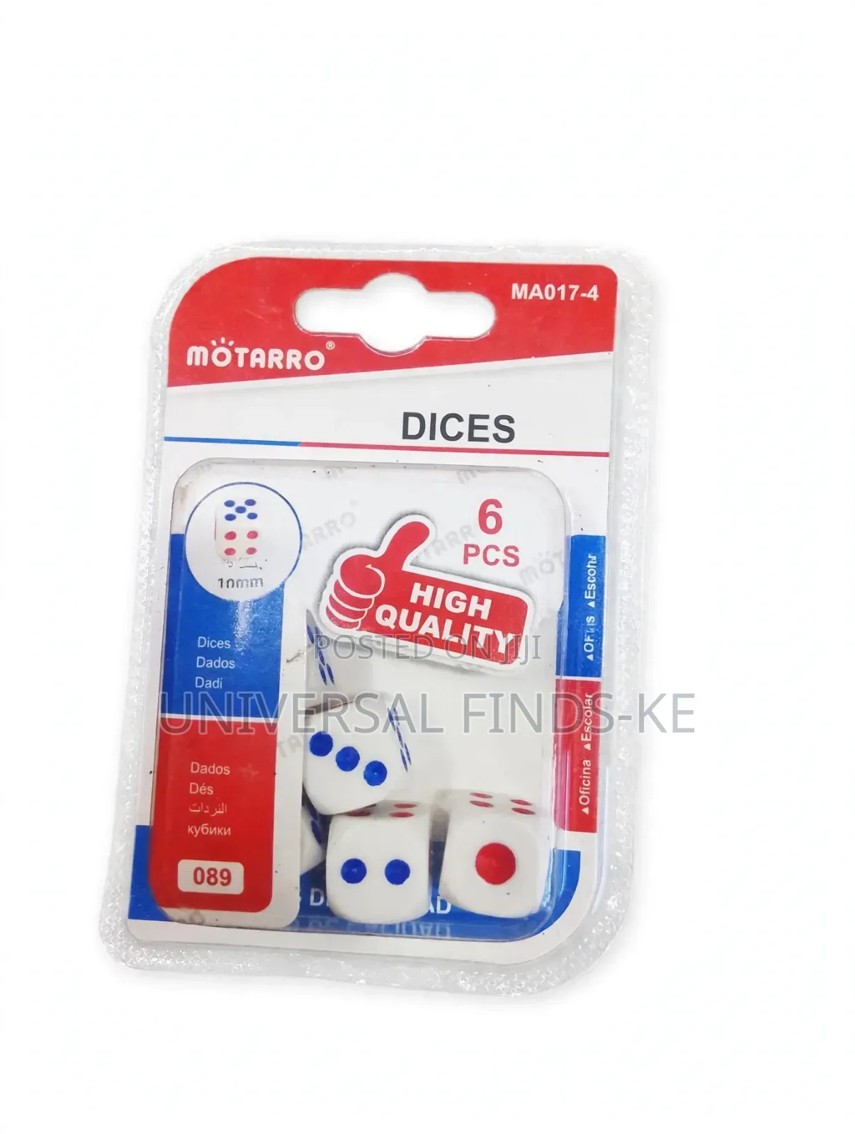 6 PCS Dice Set for Board Games, Ludo and Family Entertainment