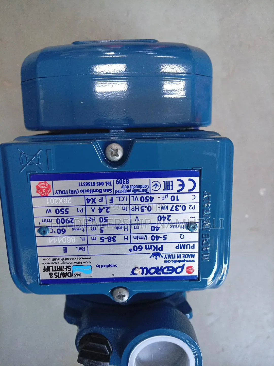 Pedrollo PKm 60 Water Booster Pump 0.5HP 240V