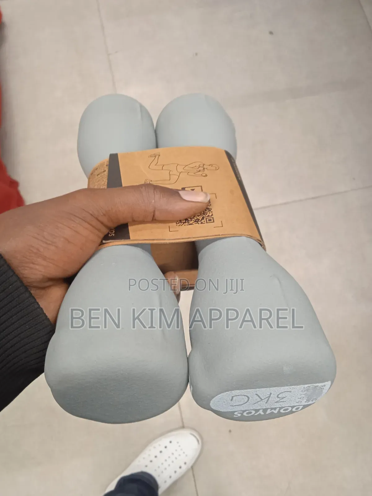 3kgs Steel and PVC Coated Dumbbells Set Non Roll Away.