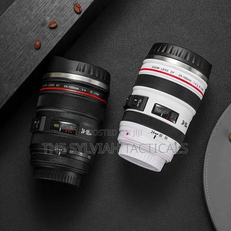*Camera Lens Mug, 450ml Stainless Steel Cup, Travel Magic Mug N,