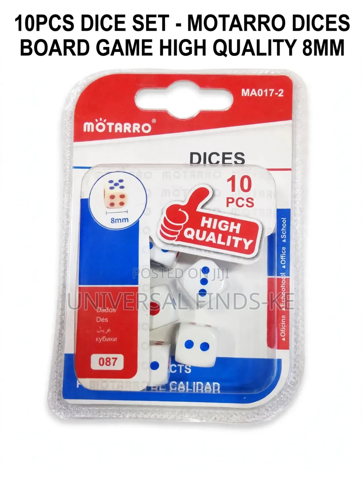 10 PCS Dice Set for Board Games, Ludo and Family Entertainment