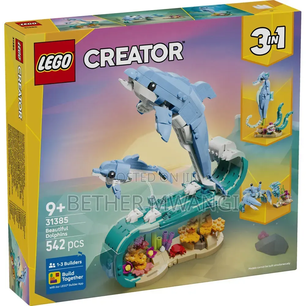 LEGO Creator 3 in 1 Sea Animals: Beautiful Dolphins - Animal Figures