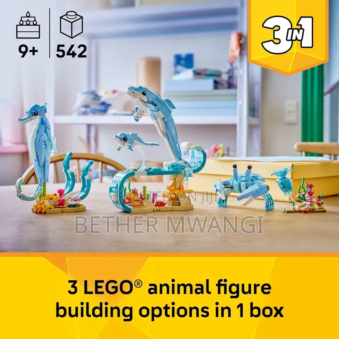 LEGO Creator 3 in 1 Sea Animals: Beautiful Dolphins - Animal Figures