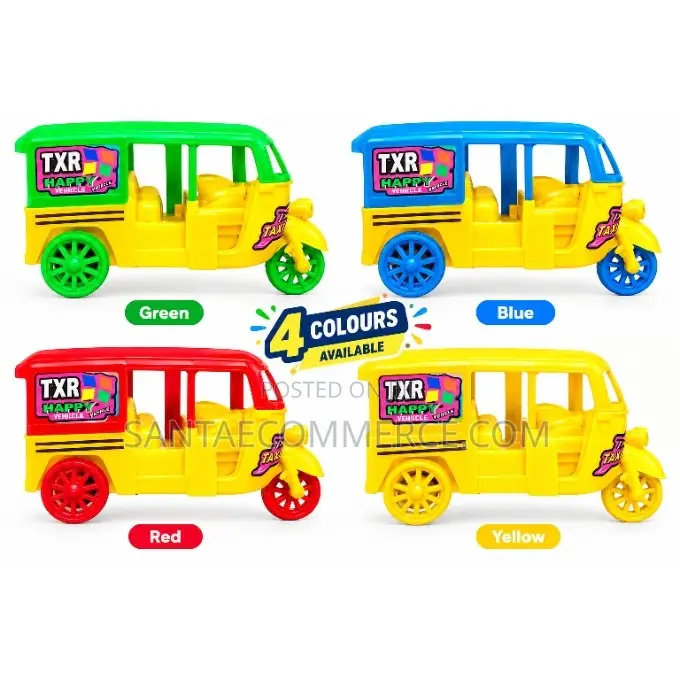 Kids’ Toy Auto Rickshaw – Colourful 3-Wheel Taxi Toy KSh150