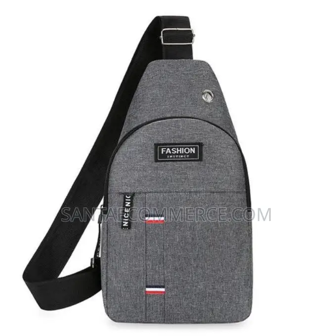 Grey Adjustable Unisex Casual Crossbody Sling Shoulder Chest Bag