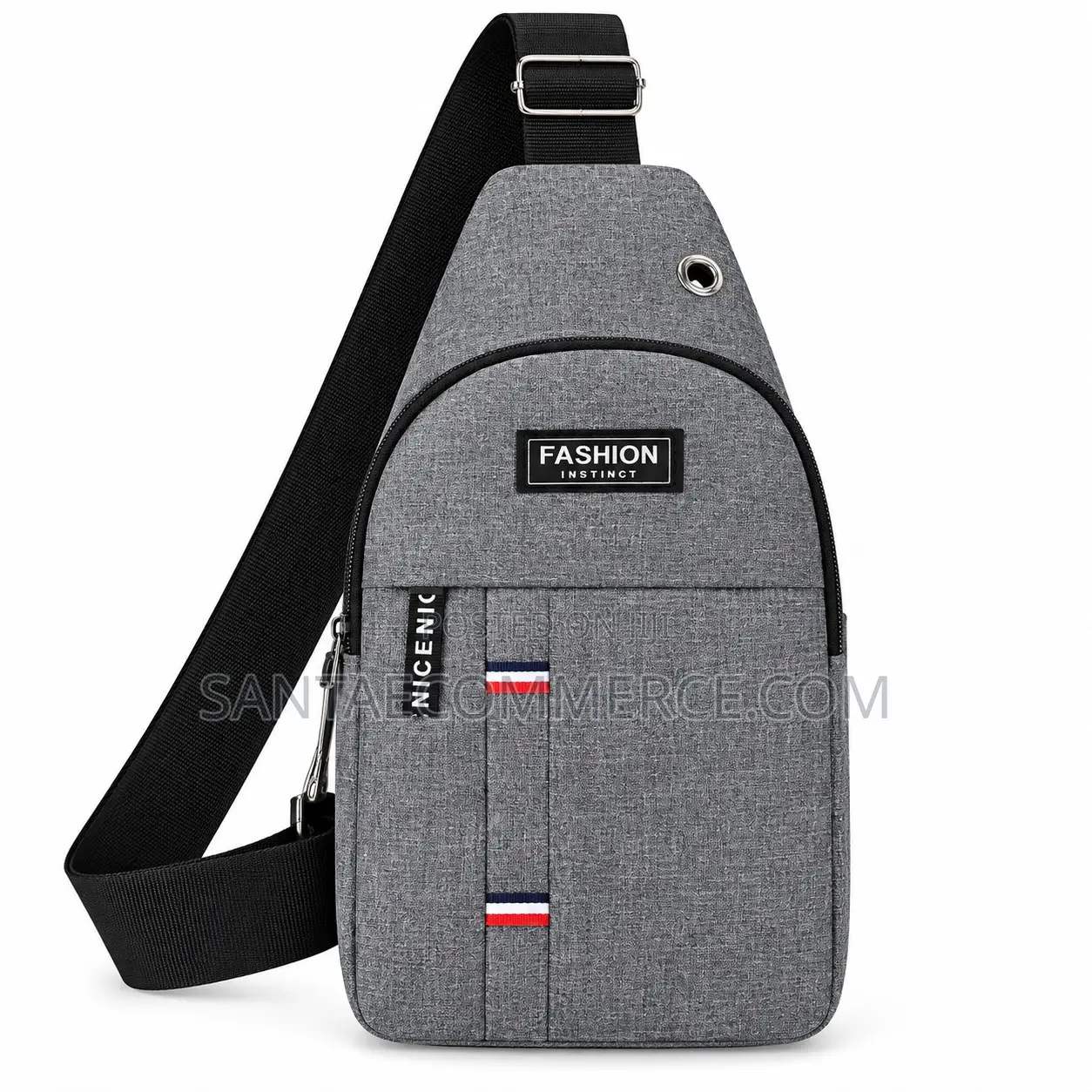 Grey Adjustable Unisex Casual Crossbody Sling Shoulder Chest Bag