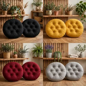 Round Cozy Floor Tufted Pillows for Extra Sitting