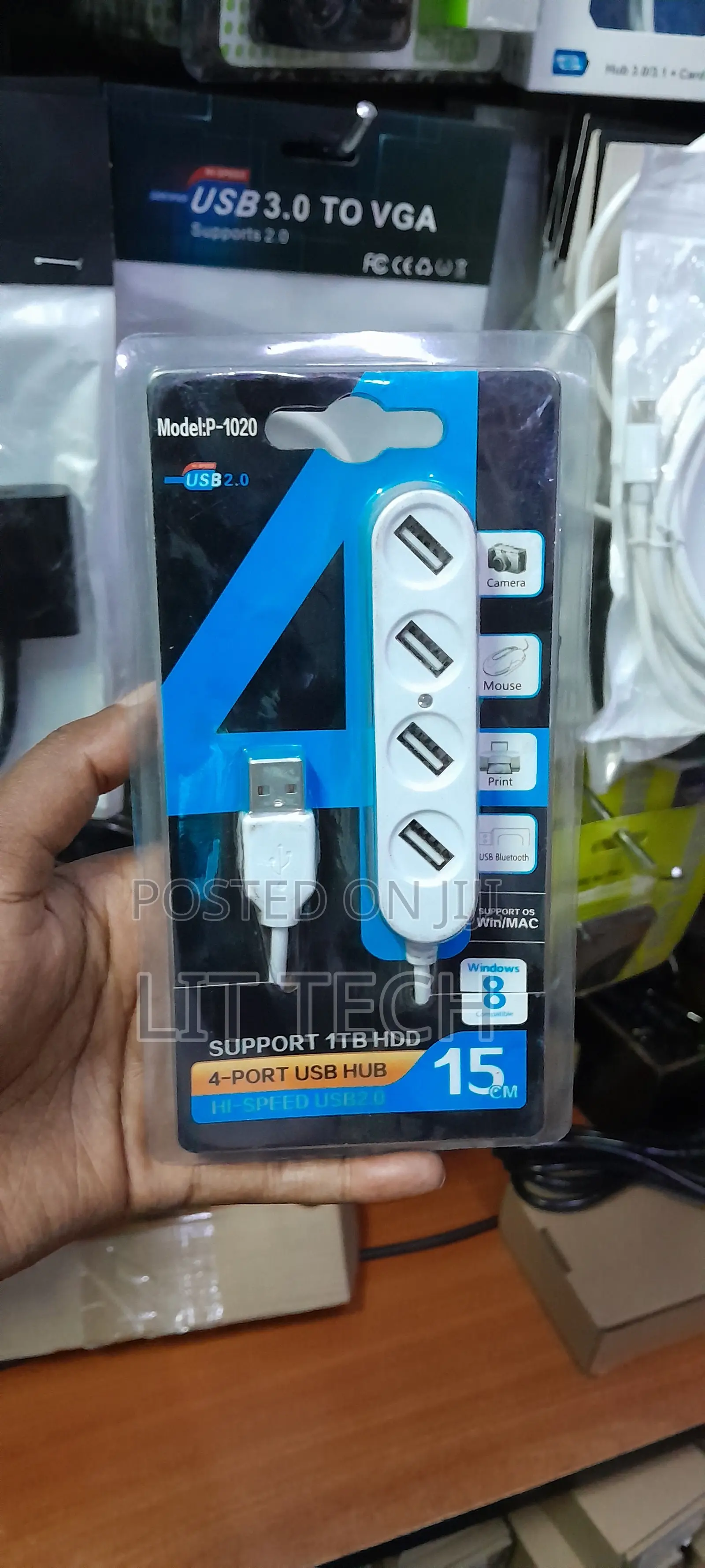 4-Port USB 2.0 High-Speed Hub Splitter