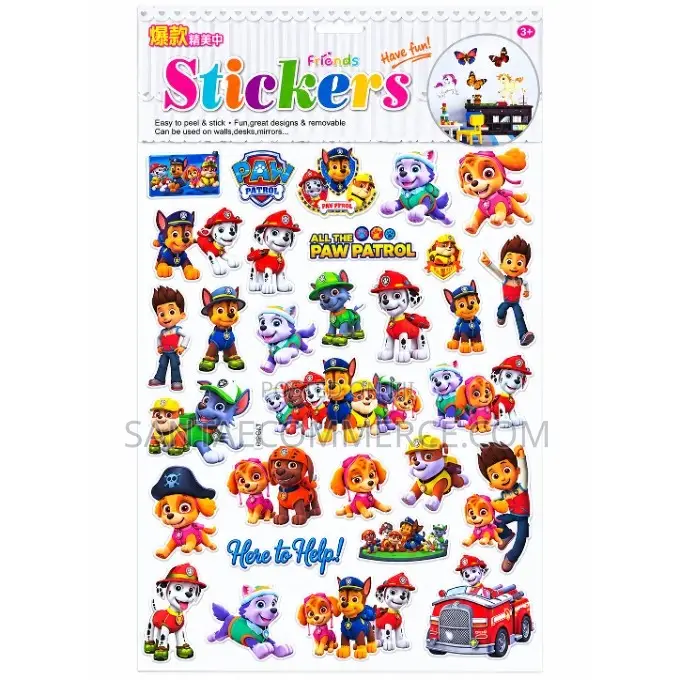 PAW Patrol Decorative Cartoon Stickers – Colorful Peel-and-Stick