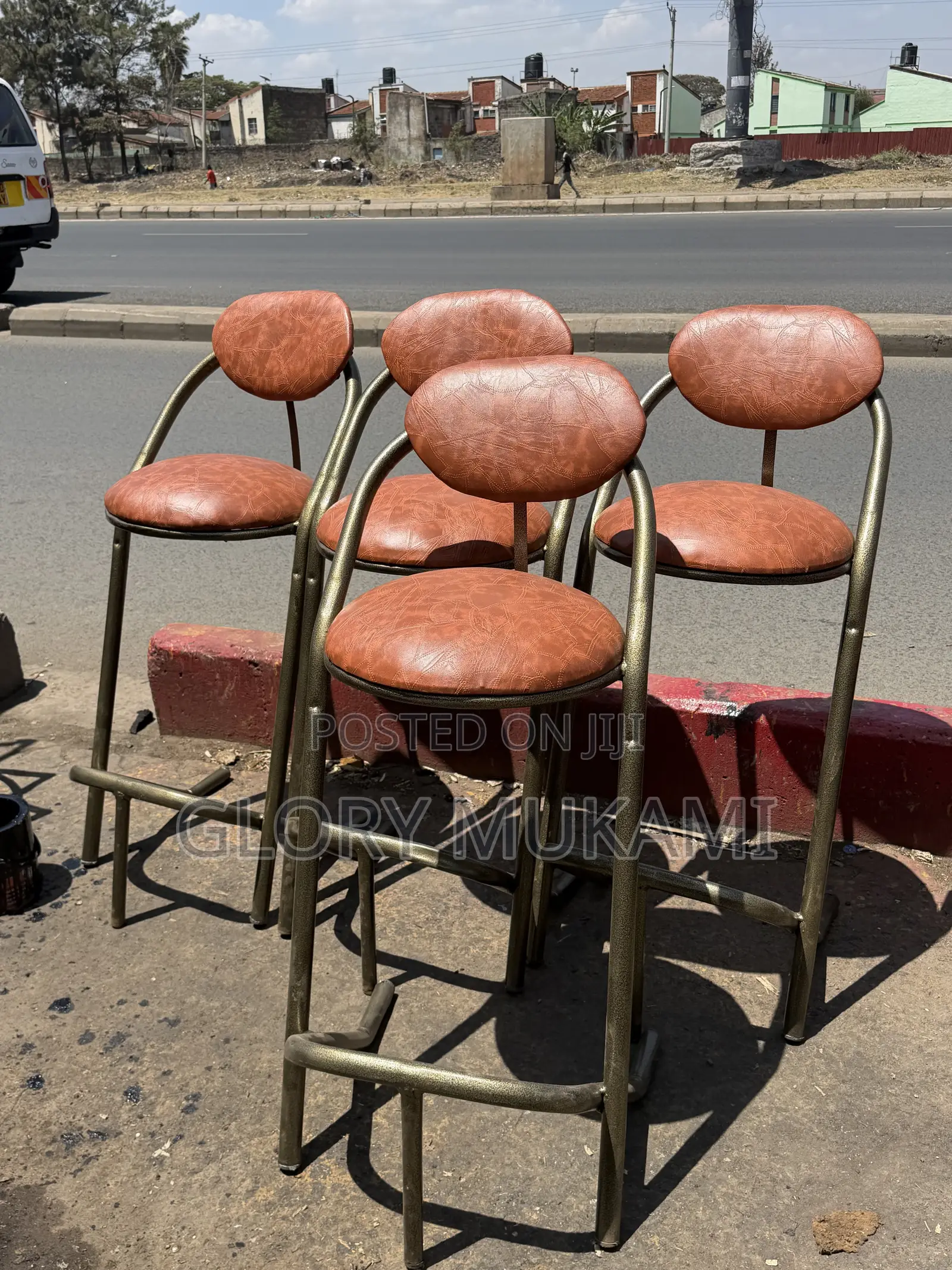 Classic High Bar Counter Chairs Powder Coated