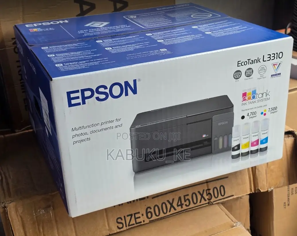 Epson EcoTank L3310 Heavy-Duty Desktop Printer for Office, Cyber