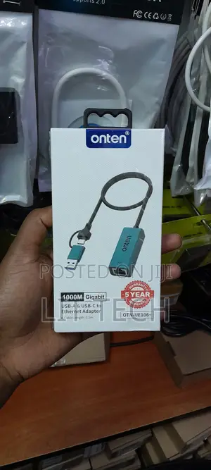Onten 1000M Gigabit Ethernet Adapter (USB-A & USB-C to RJ45)