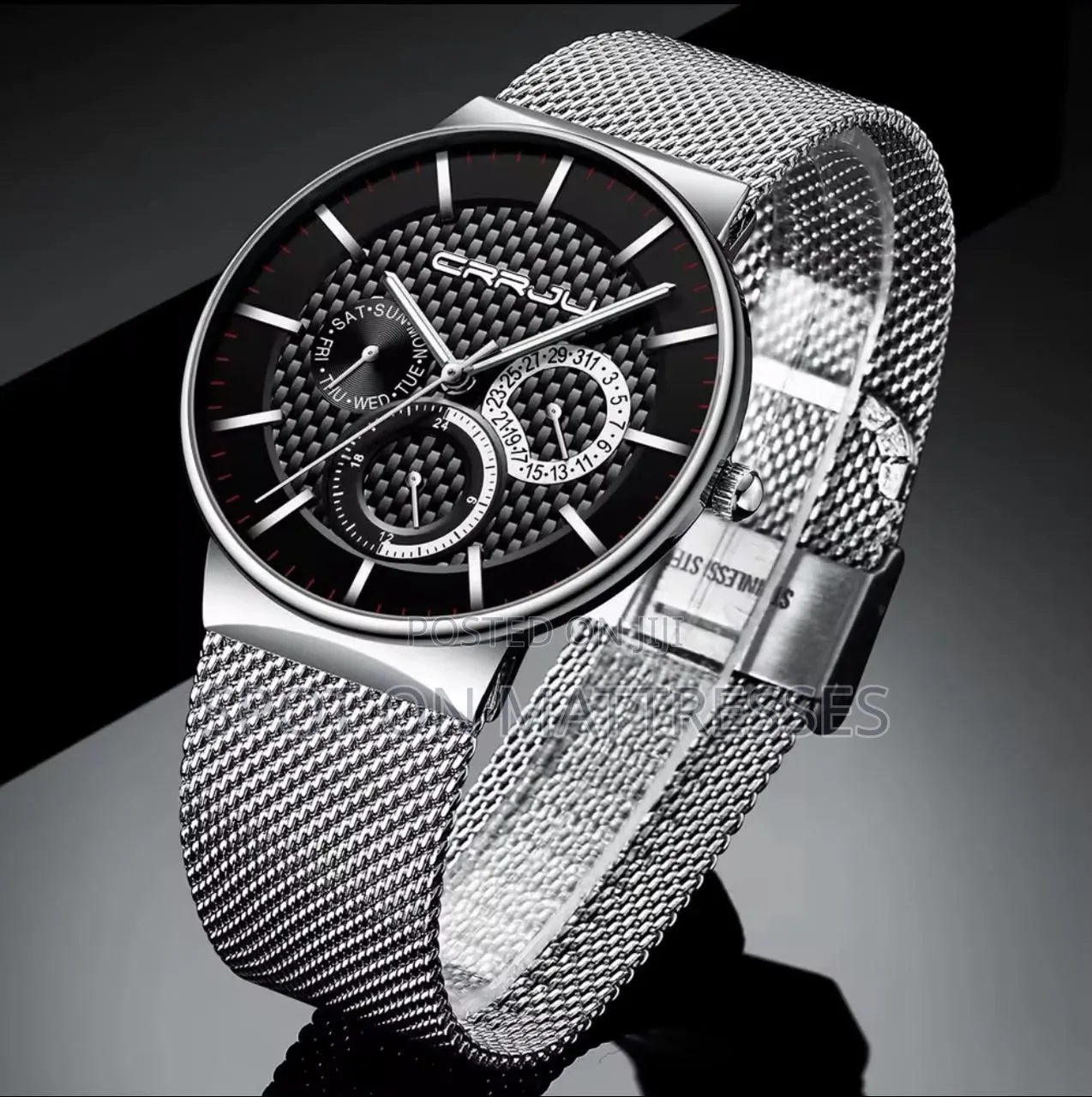 Chronograph Watch for Men. Date Display. Stainless Steel. We Deliver!