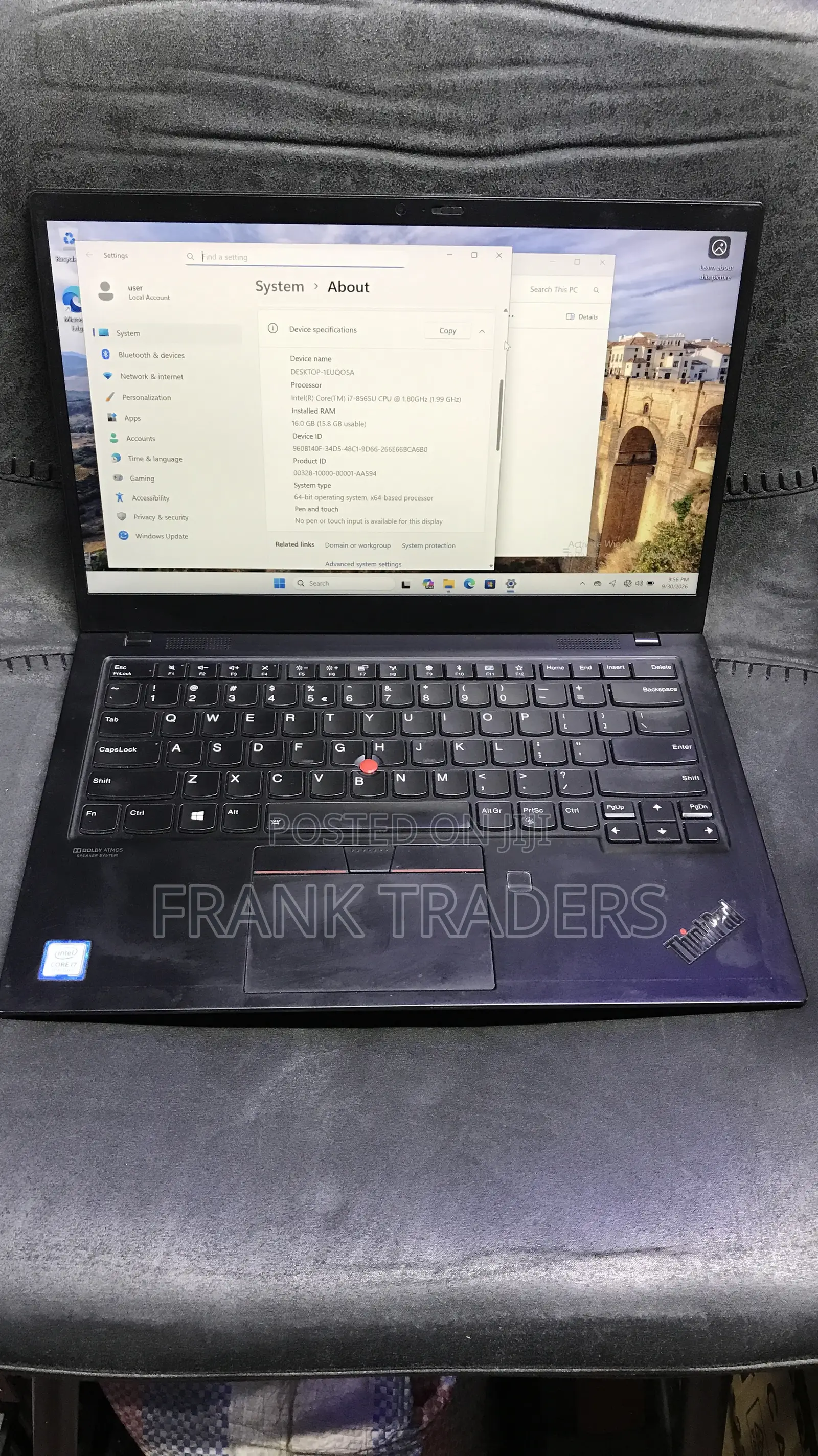 Laptop Lenovo ThinkPad X1 Yoga 16GB Intel Core i7 SSD 512GB