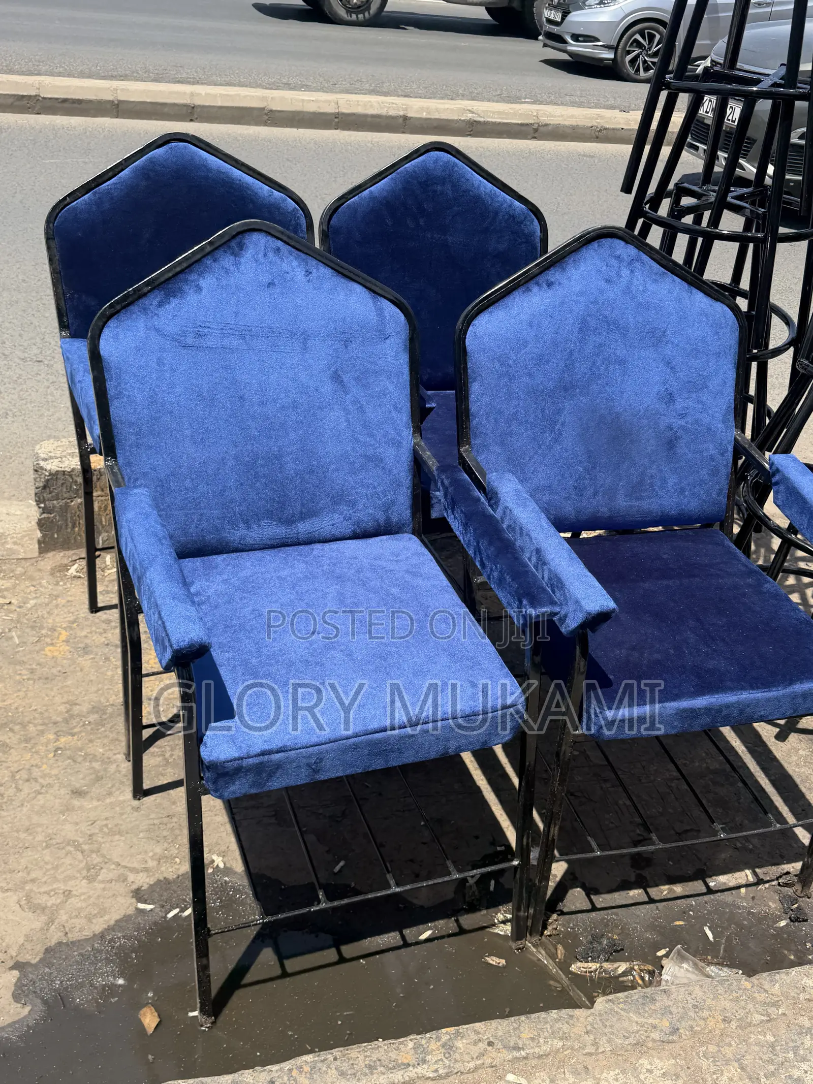 Blue Velvet Executive Church Conference Chairs