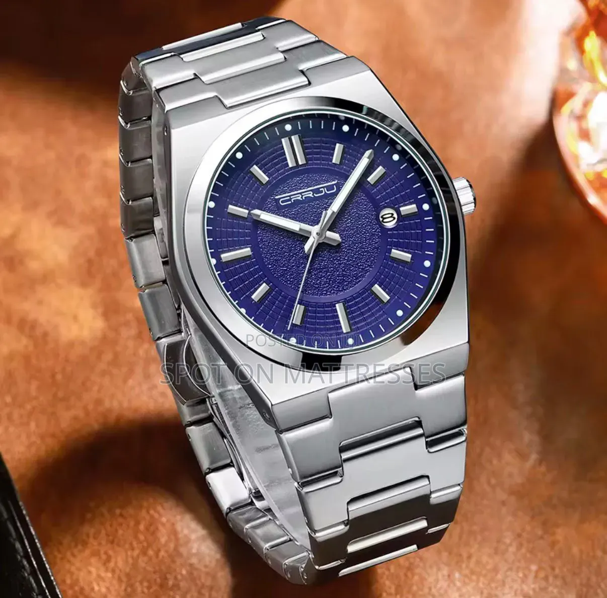 Elegant Business Watch for Men. Ocean Green/Navy Blue/Charcoal Black.