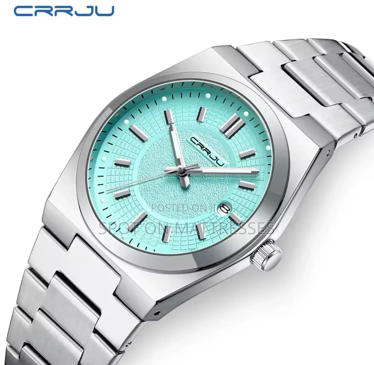 Elegant Business Watch for Men. Ocean Green/Navy Blue/Charcoal Black.