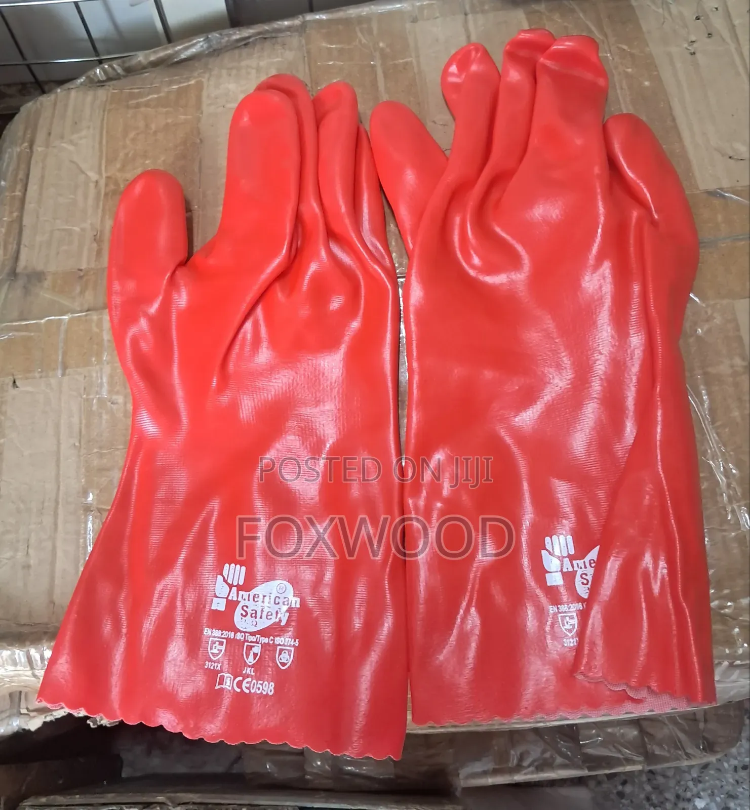 Heavy-Duty Red PVC With a Protective Coating.